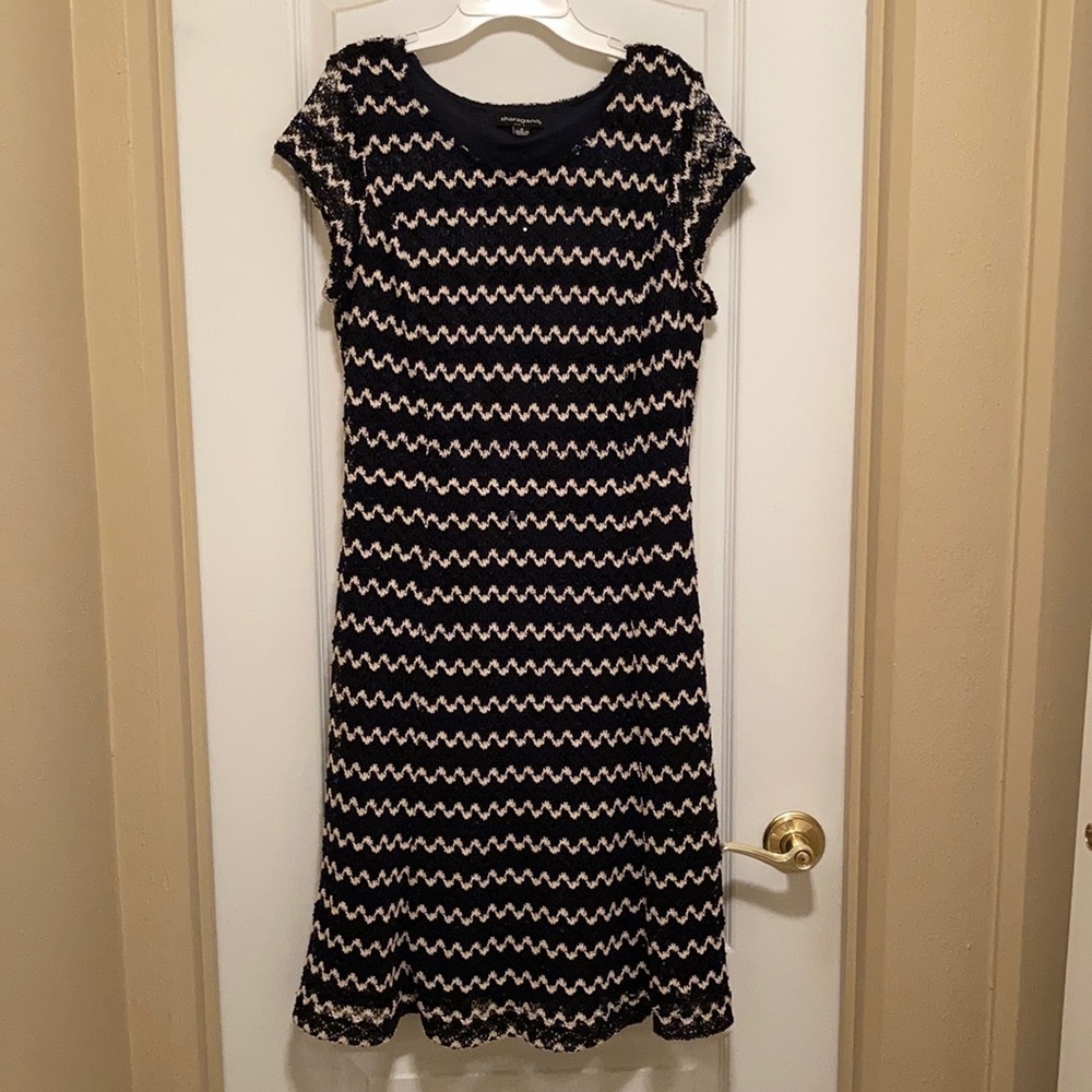 Pretty Navy and White Dress